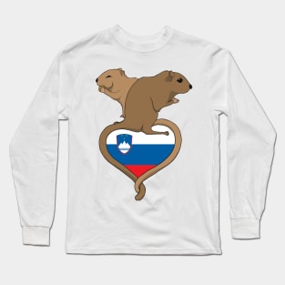 Gerbil Slovenia (light) Long Sleeve T-Shirt